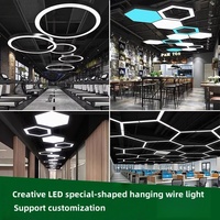 Lustres LED sans ombre pour salle de billard et salle de badminton - Construction en aluminium, options noir/blanc, éclairage à intensité variable, IRC 80