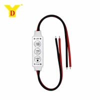 Contrôleur LED miniature 12V à 3 boutons, variateur de lumière, mode couleur unique, réglage de la vitesse et de la luminosité, garantie de 2 ans, pour bande lumineuse