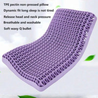 Oreiller de bain pour le cou en TPE super durable, confortable, ergonomique, orthopédique, avec fonction rafraîchissante, housse amovible, option logo personnalisé