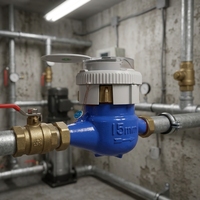 Compteur d'eau intelligent en fonte à distance, IP68, OEM, prépayé, LoRa/Lorawan, 15 mm, lecture à distance