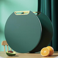 Planches à découper rondes verticales double face, planche à découper en plastique personnalisée pour la cuisine