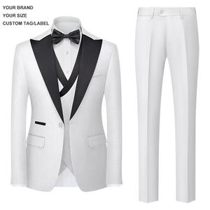 Costumes <span class=keywords><strong>rouge</strong></span> <span class=keywords><strong>bordeaux</strong></span> pour hommes vestes de costume personnalisées mariage de marié d'affaires 3 pièces ensemble de <span class=keywords><strong>blazer</strong></span> décontracté pour hommes - Product Image 4