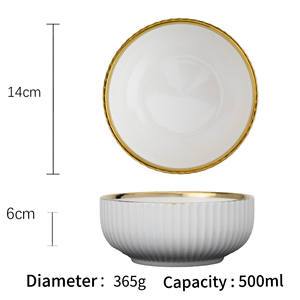 Vàng hiện đại Inlay thiết kế cao cấp gốm sứ đồ ăn Set với máy rửa chén an toàn đồ dùng Kit cho thanh lịch nhà bữa ăn tối - Product Image 6