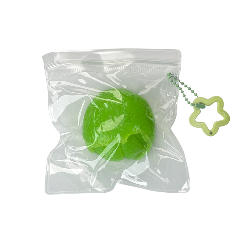 naranja-verde a amarillo, PVC, colgante de estrella de 5 puntas