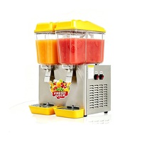 Distributeur de boissons commercial à 2 réservoirs de 16 L, distributeur de jus en acier inoxydable, machine à thé glacé pour restaurant, bar, fête