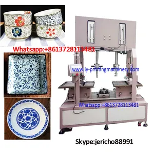 Ceramic bowl printing machine ceramic deep bowl 2 color pad printing machine