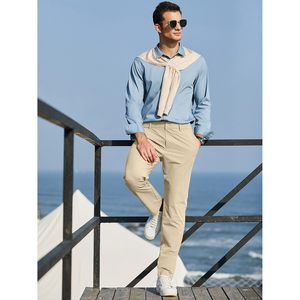 2025กางเกงผู้ชายเอวยางยืดแห้งเร็ว, กางเกงกอล์ฟกลางแจ้งน้ำหนักเบามีกระเป๋าซิปกันน้ำระบายอากาศ - Product Image 1