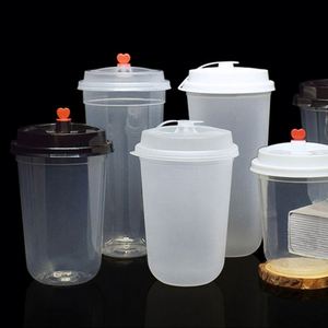 Vaso Desechable Personalizado de Fábrica 90-380/500/700U con Logotipo Impreso, en Forma de U, Transparente, Esmerilado, para Bebidas Frías y Calientes, con Tapa - Product Image 6