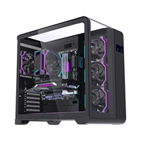 Gaming PC Case Tempered Glass ATX Computer Chassis with Temperature Display Support 360mm Liquid Cooling OEM ODM Factory