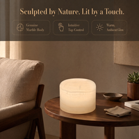 Abat-jour en marbre naturel blanc, LED de luxe, sur mesure, en marbre naturel pour villa, hôtel, salon