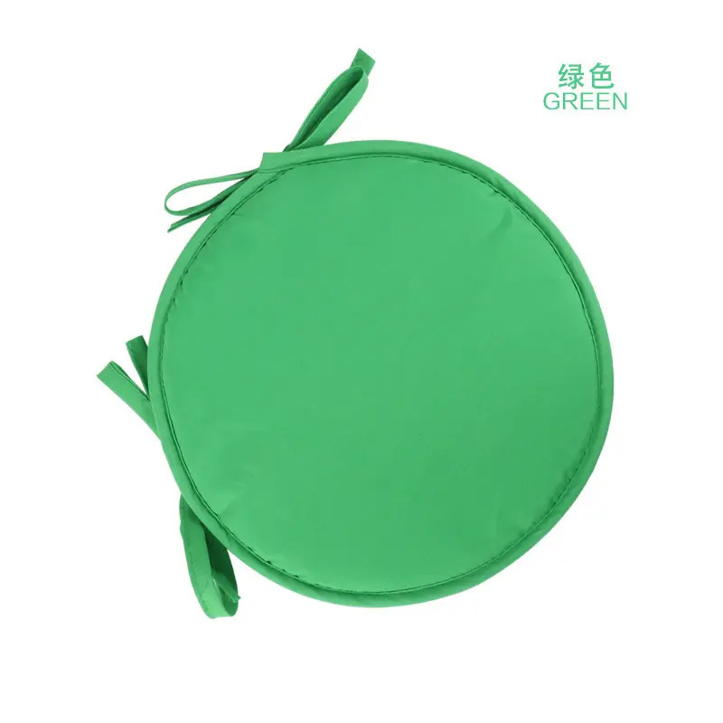 Chair Cushions with Ties Memory Foam Cushion Non-Slip Round Seat Cushion for Office Chair Green