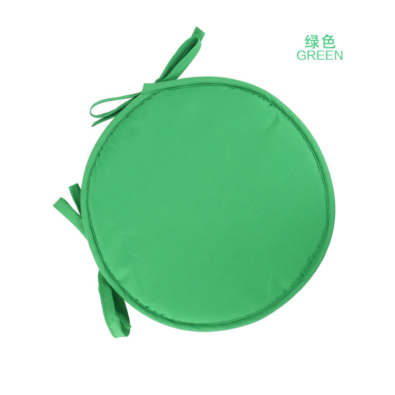 Coussins de chaise avec attaches Coussin en mousse à mémoire de forme Coussin de siège rond antidérapant pour chaise de bureau Vert