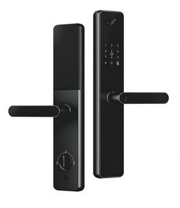 Serrure de <span class=keywords><strong>porte</strong></span> intelligente S320 avec déverrouillage par reconnaissance faciale 3D et empreinte digitale, réseau IP pour la protection de la sécurité domestique sur <span class=keywords><strong>porte</strong></span> en bois - Product Image 1
