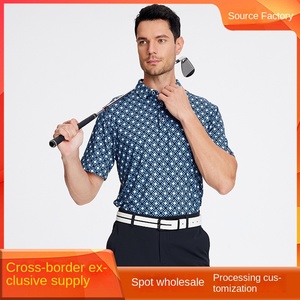 남성용 속건 무역 스포츠 폴로 셔츠 캔버스 골프 세트 대 한 인쇄 패턴 크로스 보더 스팟 유럽 미국 - Product Image 2