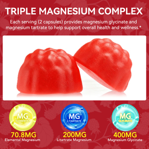 SOLOTREE Private Label Magnesio Gummies Suplemento Natural Vegano Sin Azúcar Magnesio Glicinato Gummies PARA LA Salud del Sueño - Product Image 5