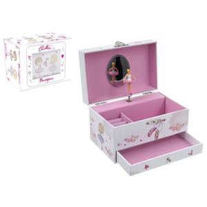 Boîte à bijoux musicale avec ballerine 33x17x11 cm, design rose ballet pour filles, rangement - Product Image 2