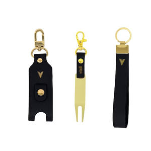 Marqueur de Balle de Golf Personnalisé de Luxe en Cuir de Veau Véritable Porte-Balles et Tees de Golf Ensemble Divot et Porte-clés - Product Image 5