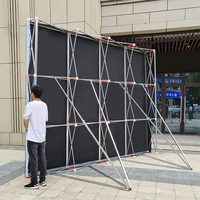 Nouvelle promotion toile de fond magnétique tissu personnalisé système Pop up stand publicité salon présentoir exposition mur bannière