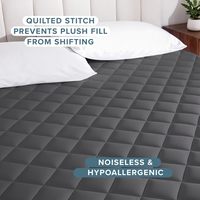 Protège-matelas matelassé gris foncé personnalisé, imperméable et rafraîchissant, anti-poussière et anti-urine, style tricoté uni