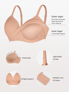 <span class=keywords><strong>Sujetador</strong></span> Deportivo WD TIKTOK Transpirable de Talla Grande para Mujer, <span class=keywords><strong>Sujetador</strong></span> Deportivo <span class=keywords><strong>Sin</strong></span> Costuras de Punto, <span class=keywords><strong>Sin</strong></span> Varillas, para Uso Diario, con Soporte para el Busto - Product Image 3