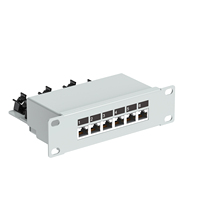 Panneau de brassage FTP non câblé 1U 6 ports RJ45 modulaire en acier de haute qualité pour câbles réseau Cat5e Cat6 Cat6A