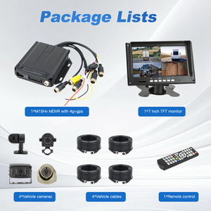 Миниатюрный автомобильный видеорегистратор 1080P AHD 4-канальный с <span class=keywords><strong>GPS</strong></span>-трекингом, записью, CMSV6, FHD, аналоговой камерой, удаленным мониторингом, мобильный MDVR - Product Image 4