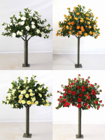 Arbre artificiel de fleurs de cerisier NINI pour intérieur et extérieur, décoration de mariage et de fête, haute simulation, plantes d'arbres de fleurs de cerisier blancs et roses