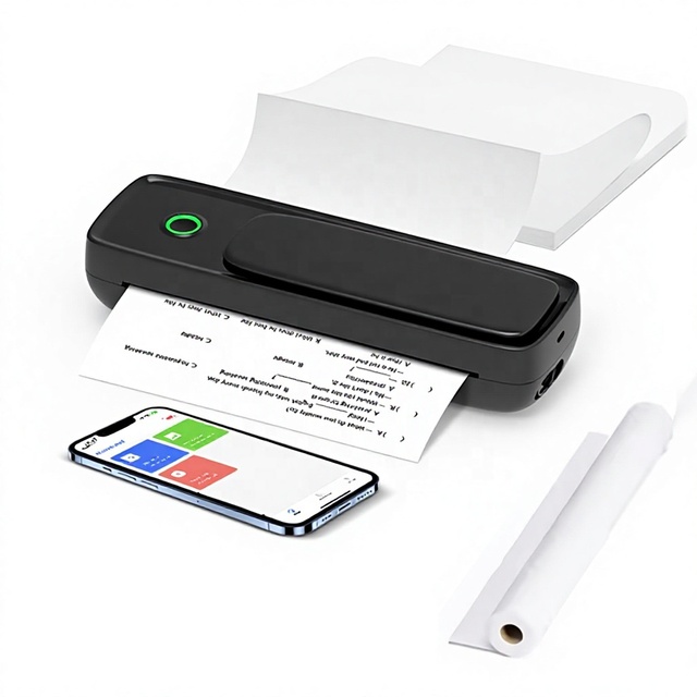 A80 A4 Portable Printer,  Thermal Printer for Travel, Support 8.5x11 US Letter & A4 Paper Printer
