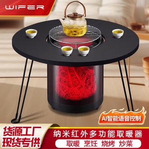 เครื่องทำความร้อนไฟฟ้าแบบมีที่ปัดน้ำฝน 30 ตร.ม. ควบคุมอุณหภูมิอัจฉริยะพร้อมตัวตั้งเวลาสำหรับชงชาและย่างอาหาร - Product Image 5