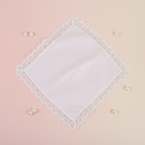 Pañuelo <span class=keywords><strong>de</strong></span> Boda Personalizado con Encaje <span class=keywords><strong>de</strong></span> <span class=keywords><strong>Ganchillo</strong></span>, Recuerdo para tus Lágrimas <span class=keywords><strong>de</strong></span> Alegría, Pañuelo Personalizado para Damas - Product Image 4