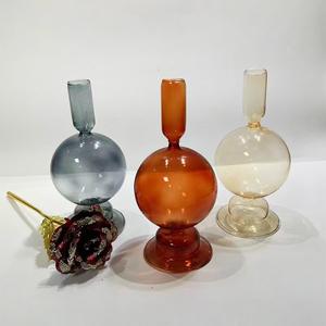 Custom-Made Glassware Vases in Art Deco Design Various Designs for Decorative Usage Multiple Colors <strong>Candle</strong> <strong>Holder</strong> Available - Product Image 2
