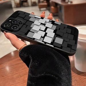 <span class=keywords><strong>Funda</strong></span> Protectora para Teléfono Móvil con Diseño Cuadrado Blanco y Negro, Impresión Creativa, Borde Recto, para <span class=keywords><strong>iPhone</strong></span> X, Xr, Xs, <span class=keywords><strong>11</strong></span>, 12, 13, 14, 15, 16, 17 Pro Max - Product Image 6