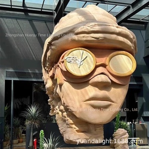 Lớn Nghệ Thuật Khổng Lồ Mặt Nạ Điêu Khắc Nhựa Sợi Thủy Tinh Bọt Hình Người Đầu Đạo Cụ Cho Bar Cafe Trang Trí - Product Image 4