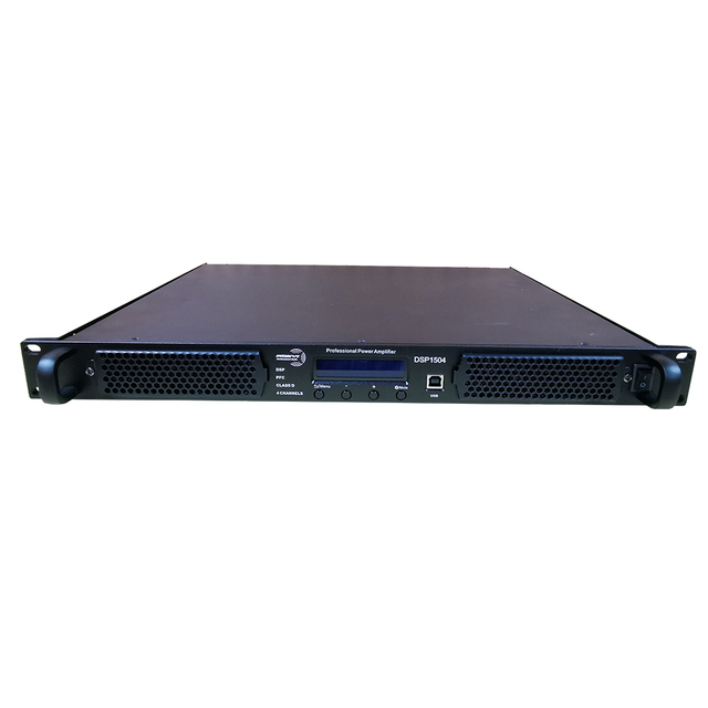 DSP1504 1500 Watts 4-Channel DJ Stage Power Amplifier 1u Class D with Excellent Sound Quality for Professional Speakers