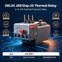 Relais de surcharge thermique scellé Delixi JRS1Dsp 25A certifié CE IEC, interrupteur de protection miniature compatible avec les contacteurs électriques