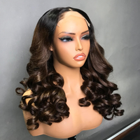 Pelucas de Cabello Humano con Encaje HD 7x5, Sin Pegamento, Ondas Sueltas, Encaje Precortado, Densidad 250, Cabello Natural Doble, Rizado y Voluminoso