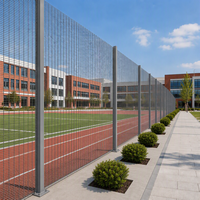 Clôture de sécurité anti-escalade robuste 358 pour écoles, terrains de sport et aires athlétiques – Panneaux de grillage soudé en métal durable et rigide