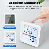 Détecteur de température et d'humidité intelligent Tuya WiFi + Bluetooth avec écran LCD rétroéclairé, hygromètre thermomètre haute précision