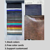 Tissu synthétique en PU imitation cuir d'alligator/crocodile sans PFAS de 0,7 mm pour vêtements et accessoires de mode