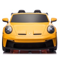 Voiture électrique 12V pour enfant sous licence Porsche 911 GT3, biplace en plastique avec télécommande et lecteur de musique, pour 2-4 ans