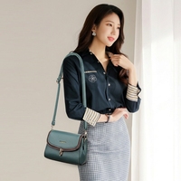 Nouveau Sac Carré à Rabat Color Block Tendance, Sacs Fourre-tout Décontractés de Luxe pour Femmes, Sac à Bandoulière en Cuir PU Design Élégant