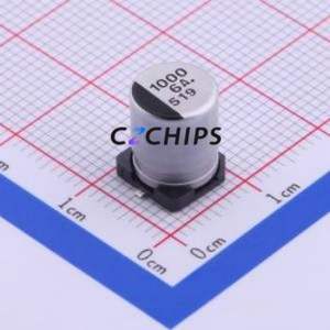 Condensador Electrolítico de Aluminio SMD EEE0JA102UP, D8xL10.2mm 1000uF 20% 6.3V 500mA-120Hz - Product Image 1