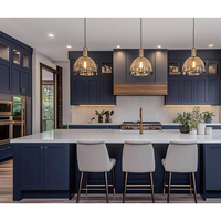 Meubles de cuisine de luxe modernes en bois massif, prêts à assembler, ensembles complets, rangement, armoire de cuisine modulaire en chêne sur mesure