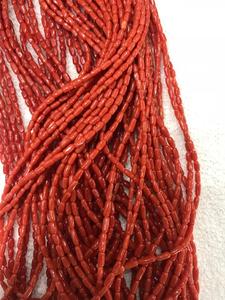 Cuentas con forma de arroz de Coral italiano rojo Real Natural 100% en hebra al por mayor, coral de calidad súper fina, producto a granel hecho a mano