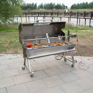 Outdoor <strong>Dual</strong> <strong>Fuel</strong> Hooded Gasgrill Propano and Charcoal Lamb Pig Spit Rotisserie Parrilla Electrica <strong>Barbecue</strong> Gaz Gas Griller - Product Image 3