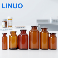Préparations injectables LINUO, vaccin injectable, antibiotique pharmaceutique, flacon en verre avec bouchon à clapet, flacon transparent