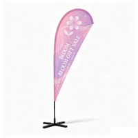 Drapeau à plumes personnalisé pour extérieur, résistant, avec mât en fibre de verre