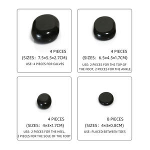 20 Stück Black Ovular Basalt Hot Stone <span class=keywords><strong>Massage</strong></span> <span class=keywords><strong>Rocks</strong></span> Vulkanenergie-Werkzeugset mit Heizbox für Körper anwendungen - Product Image 2