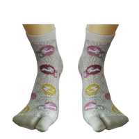 Chaussettes de cheville décontractées en coton japonais amusantes et personnalisées, à un doigt, Tabi Toe, écologiques, durables