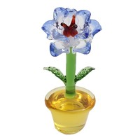 Ornamen Dekoratif Meja Mobil & Kantor Bonsai Kecil Satu Bagian Buatan Tangan dari Kaca Berlapis Zibo Grosir Lintas Negara